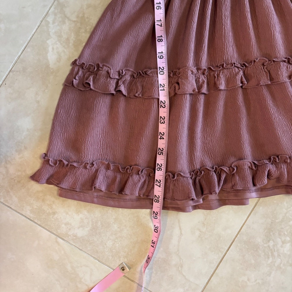 Altar'd State Dusty Rose Milkmaid Short Dress Sz XS - Picture 10 of 12
